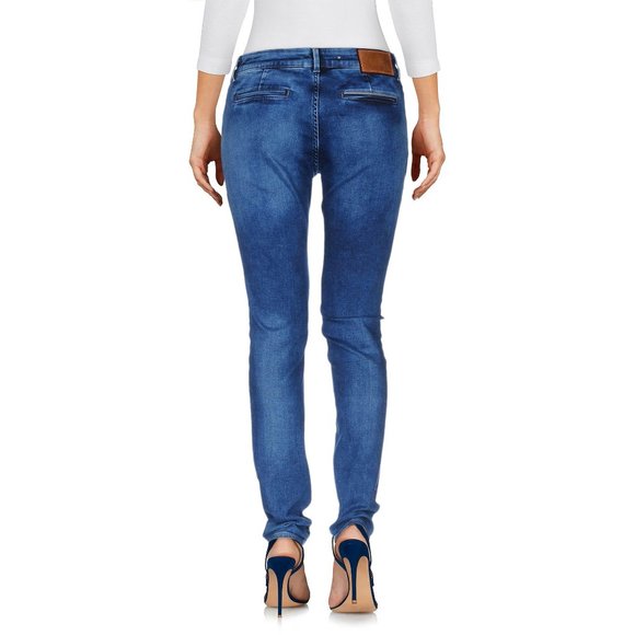 CARE LABEL jeans blue denim pants mid rise faded effect - Picture 2 of 13